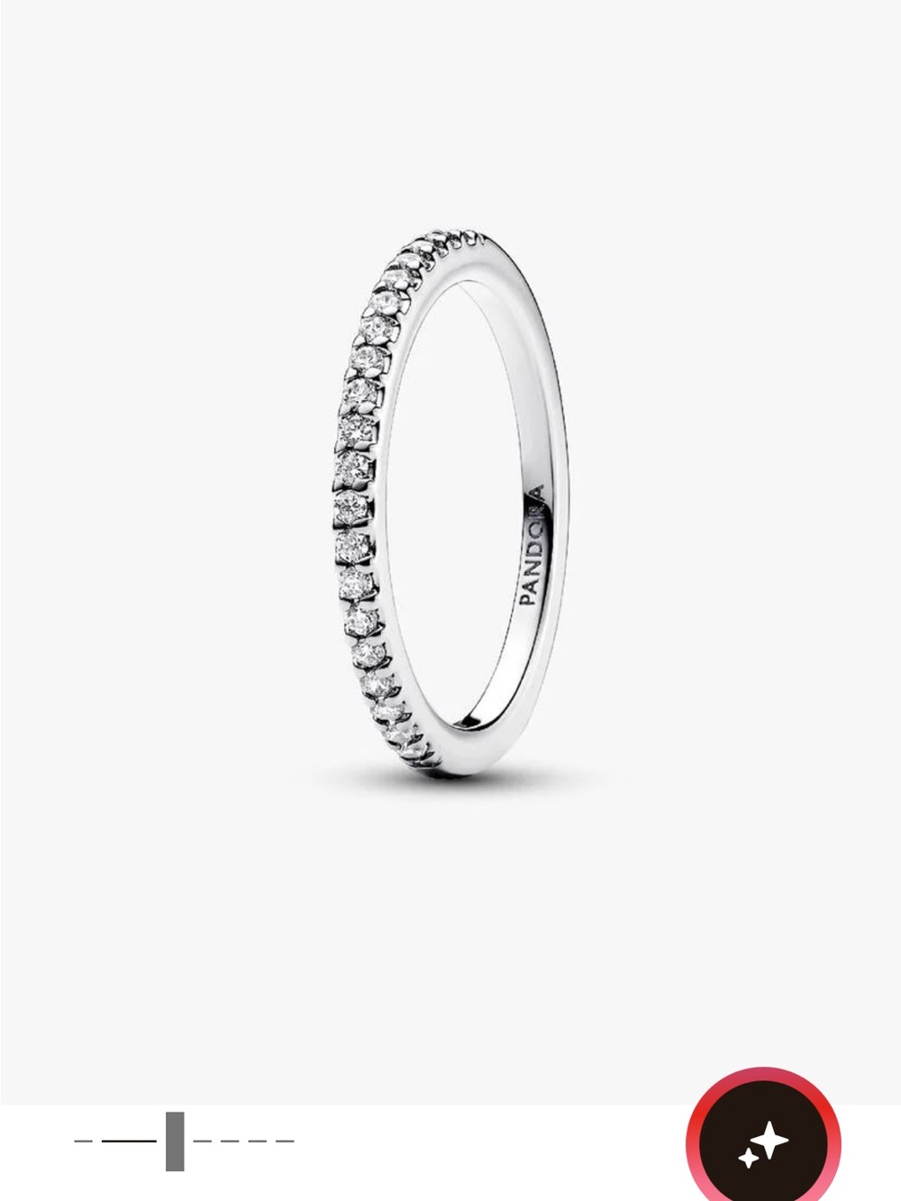 Pandora Silver Pavé Eternity Ring with Clear Stones